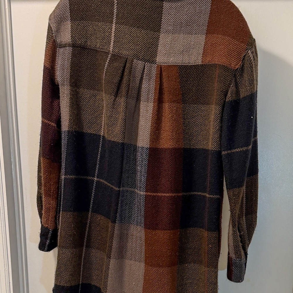 Free People Rustic Black and Navy Plaid Cardigan - Picture 4 of 4